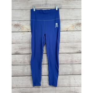 Free People FP Movement Skull and Crossbones Leggings Womens M/L Blue